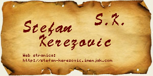 Stefan Kerezović vizit kartica